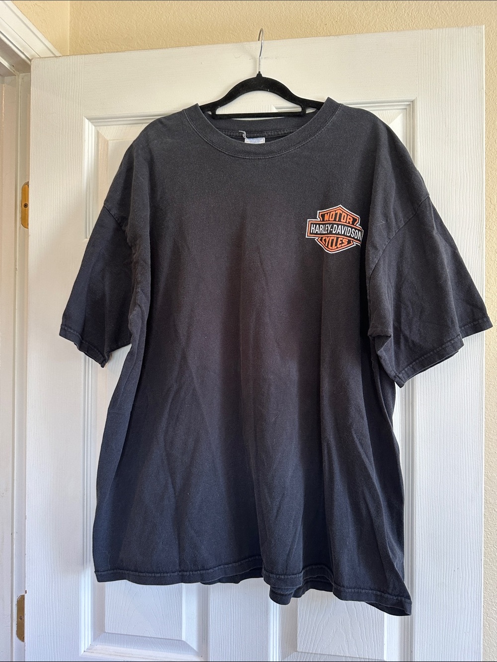 Harley-Davidson Black Short Sleeve Tee with Orange Logo